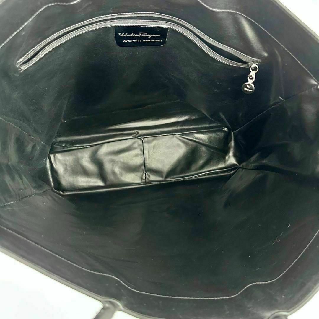 フェラガモ Ferragamo トートバッグ ナイロン レザー ブラック フェラガモ Ferragamo トートバッグ ナイロン レザー ブラック