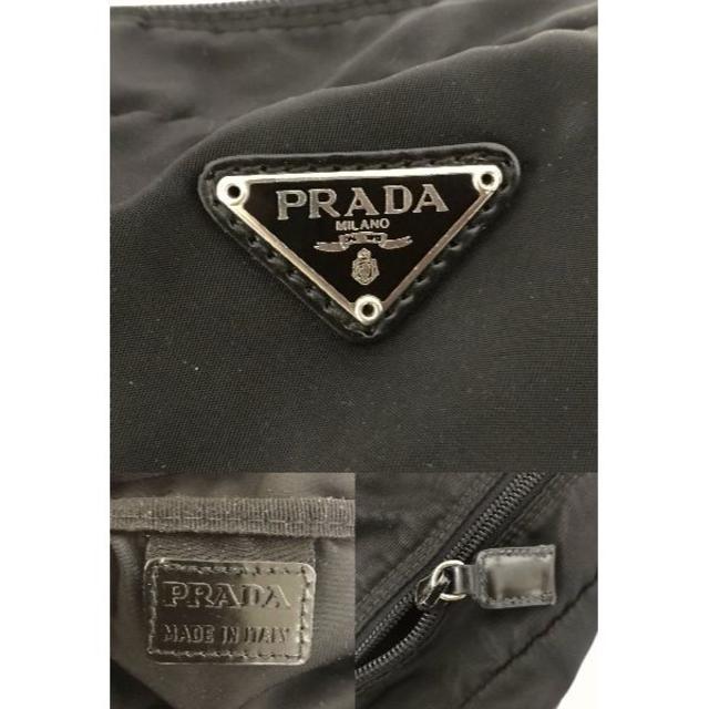 PRADA(プラダ)のプラダ PRADA 大きめポーチ ナイロン ブラック (T1054 レディースのファッション小物(ポーチ)の商品写真