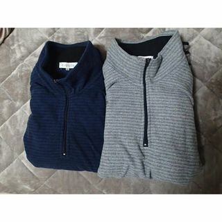 軽量保温ウェアー2着セット（Mサイズ、グレーとネイビー）(その他)