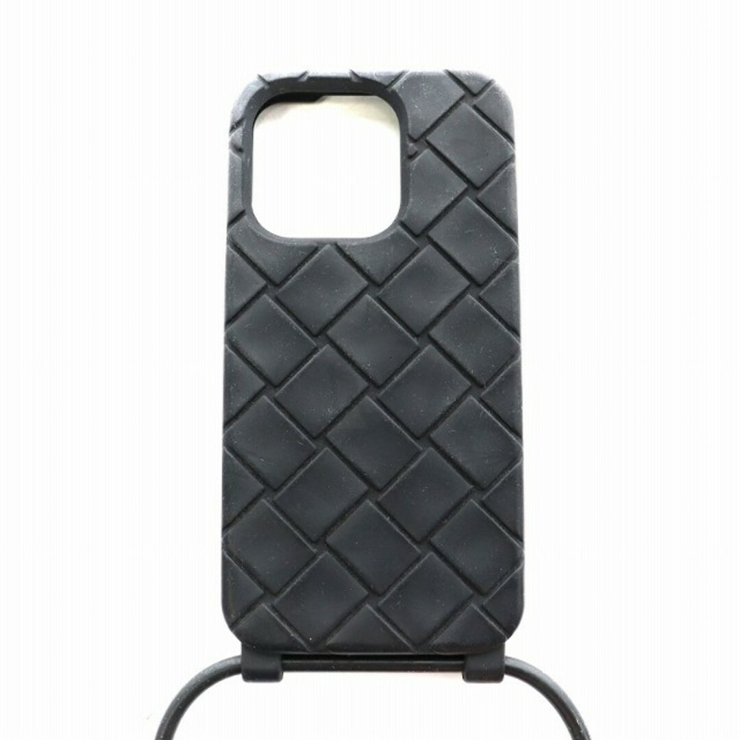BOTTEGA VENETA イントレチャート スマホケース 黒 BOTTEGA VENETA イントレチャート スマホケース 黒