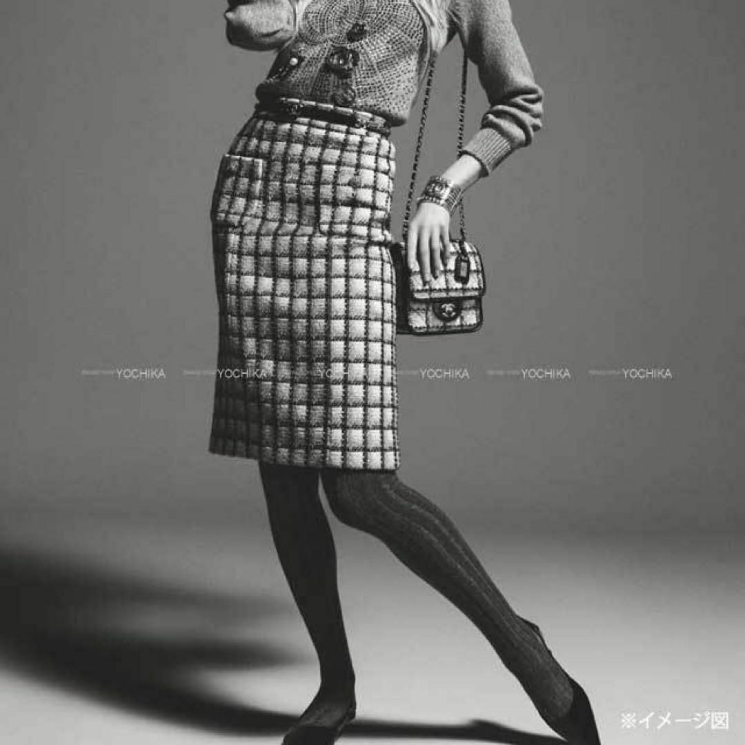CHANEL 22AW グリポアボタン ココマーク ツイードタイトスカート CHANEL 22AW グリポアボタン ココマーク ツイードタイトスカート