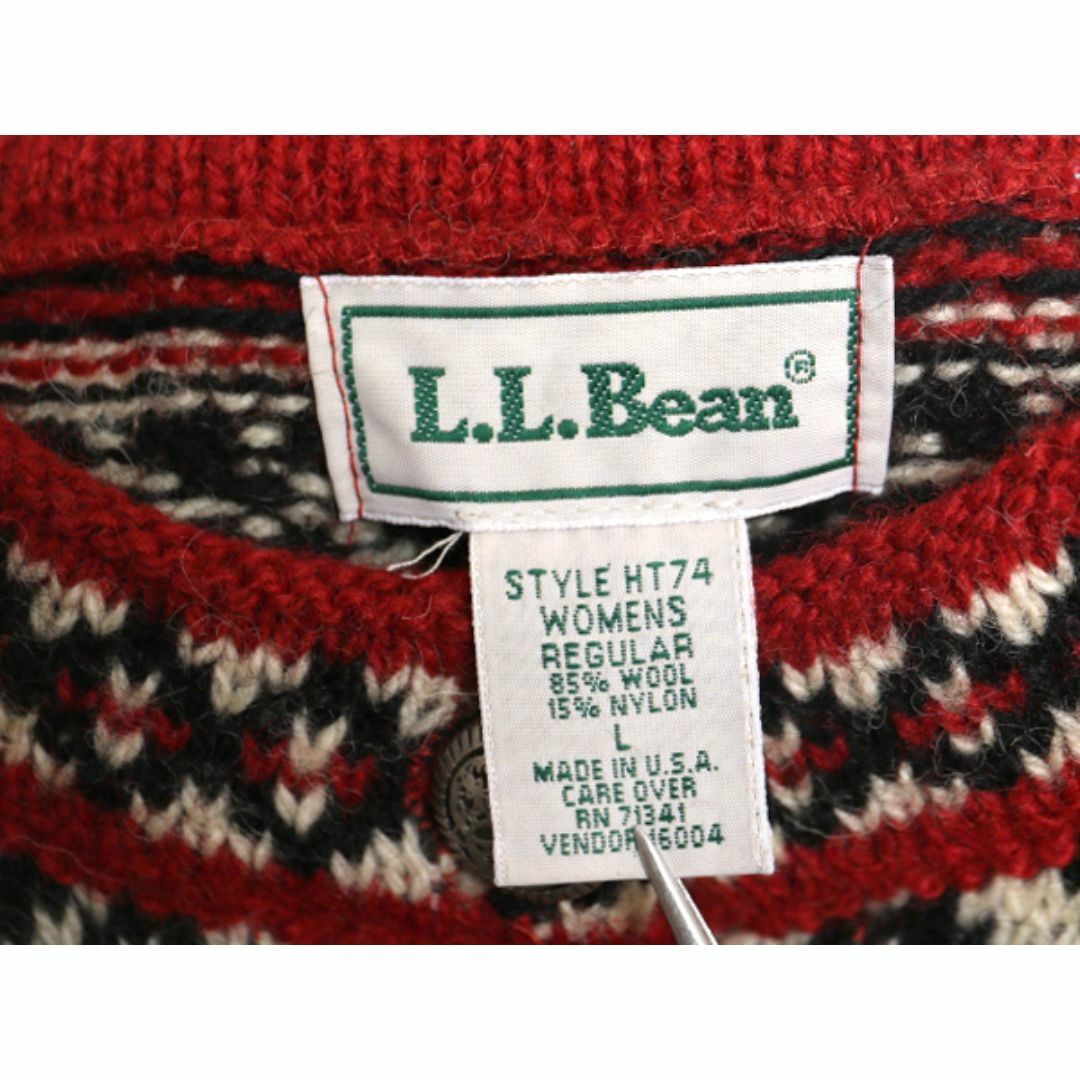 お気に入り USA製 90s エルエルビーン ニット ウール ヘンリーネック 女性用
