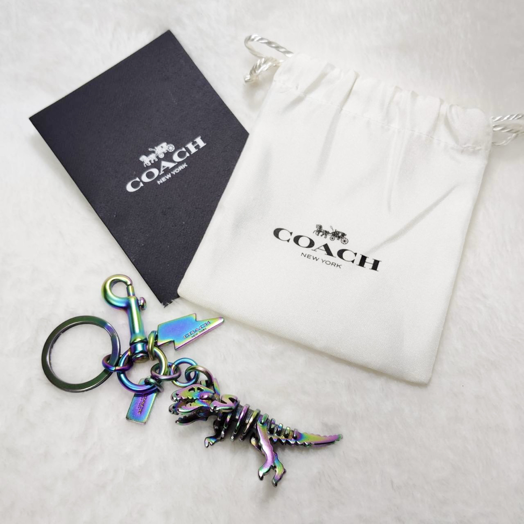 COACH コーチ レキシー チャーム キーホルダー 恐竜 レインボー COACH コーチ レキシー チャーム キーホルダー 恐竜 レインボー