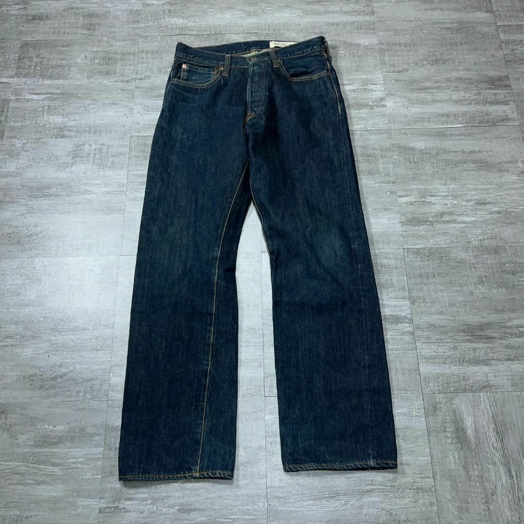 W31】岡山御津工場産 キャピタル デニムパンツ ジーンズ ボタン W31】岡山御津工場産 キャピタル デニムパンツ ジーンズ ボタン