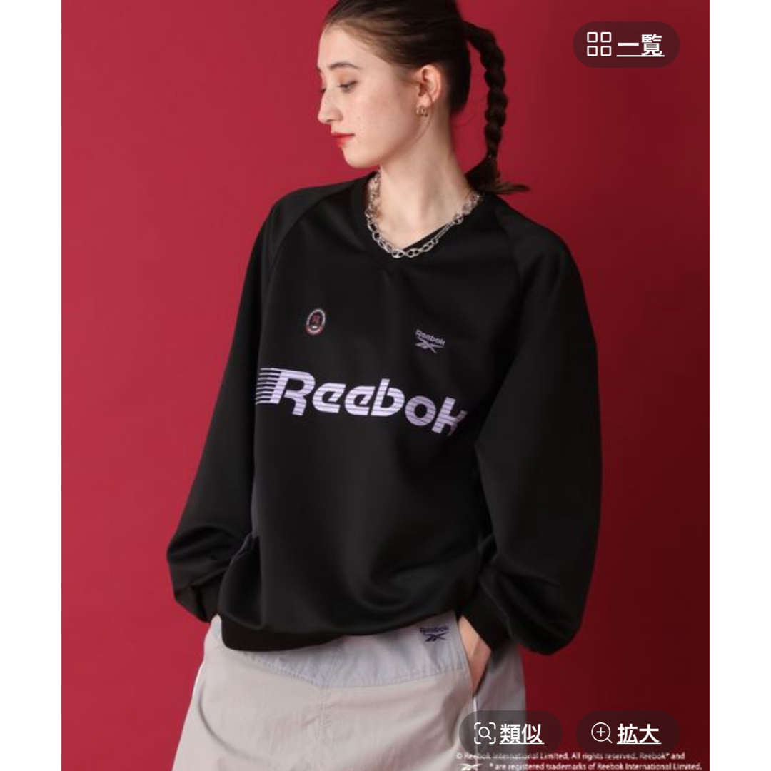 Reebok(リーボック)のReebok別注 ゲーミングポンチVネックプルオーバー レディースのトップス(トレーナー/スウェット)の商品写真