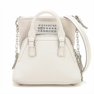 メゾンマルジェラ(Maison Margiela（旧Maison Martin Margiela）)のメゾンマルジェラ 5AC ベビー  2WAYハンドバッグ ホワイト レザー(ハンドバッグ)