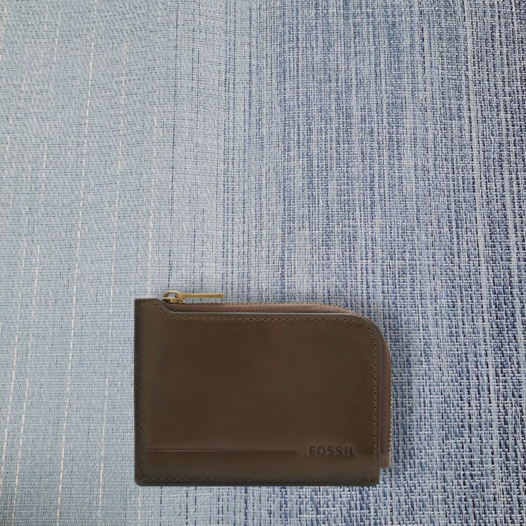 FOSSIL - Fossil フォッシル コインケース アレン レザー ジップ カードケース 茶