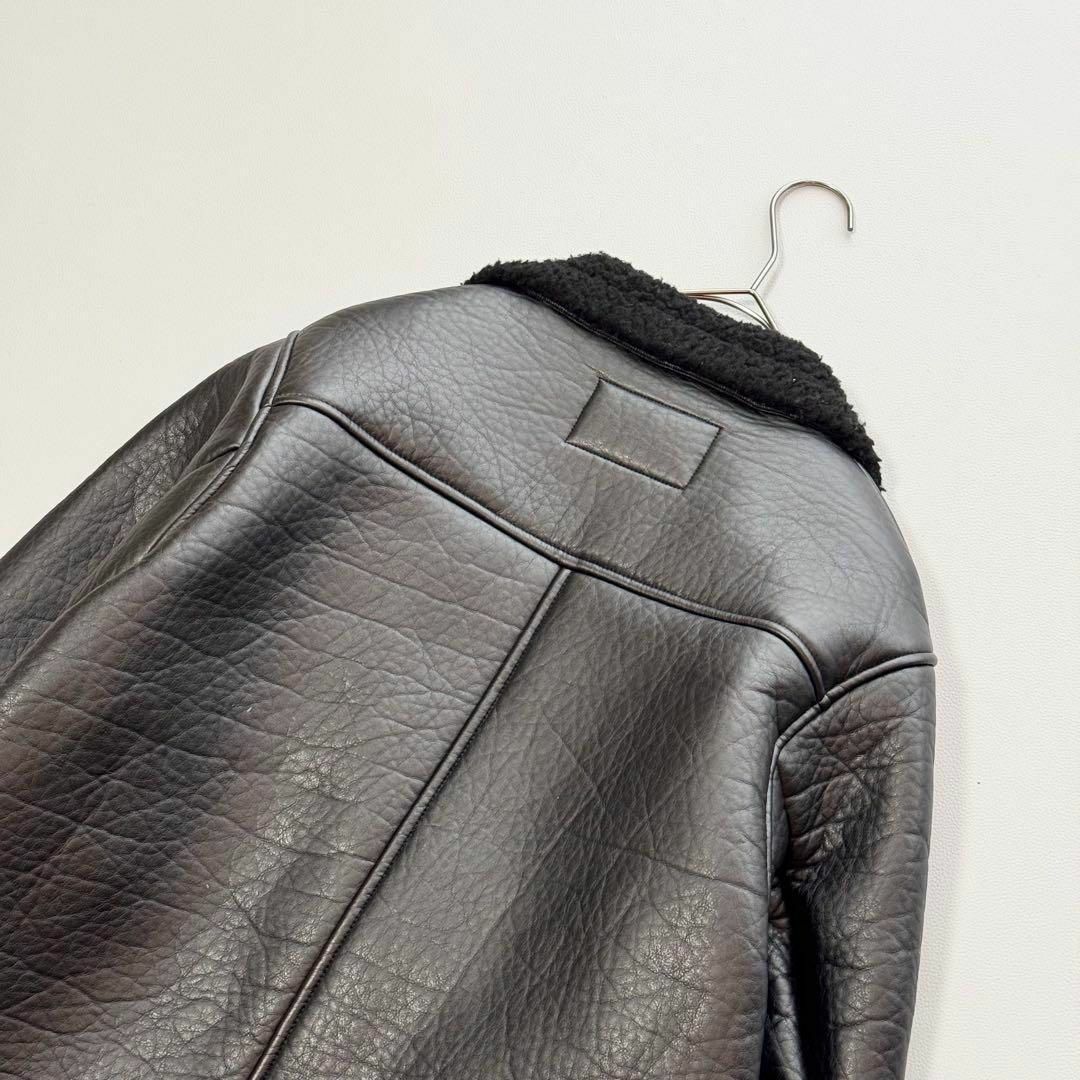 STUSS ステューシー フェイクムートン レザーライダースジャケット STUSS ステューシー フェイクムートン レザーライダースジャケット