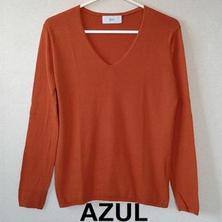 アズールバイマウジー(AZUL by moussy)のAZUL(アズール) Ｖネックボーダーカットソー(カットソー(長袖/七分))