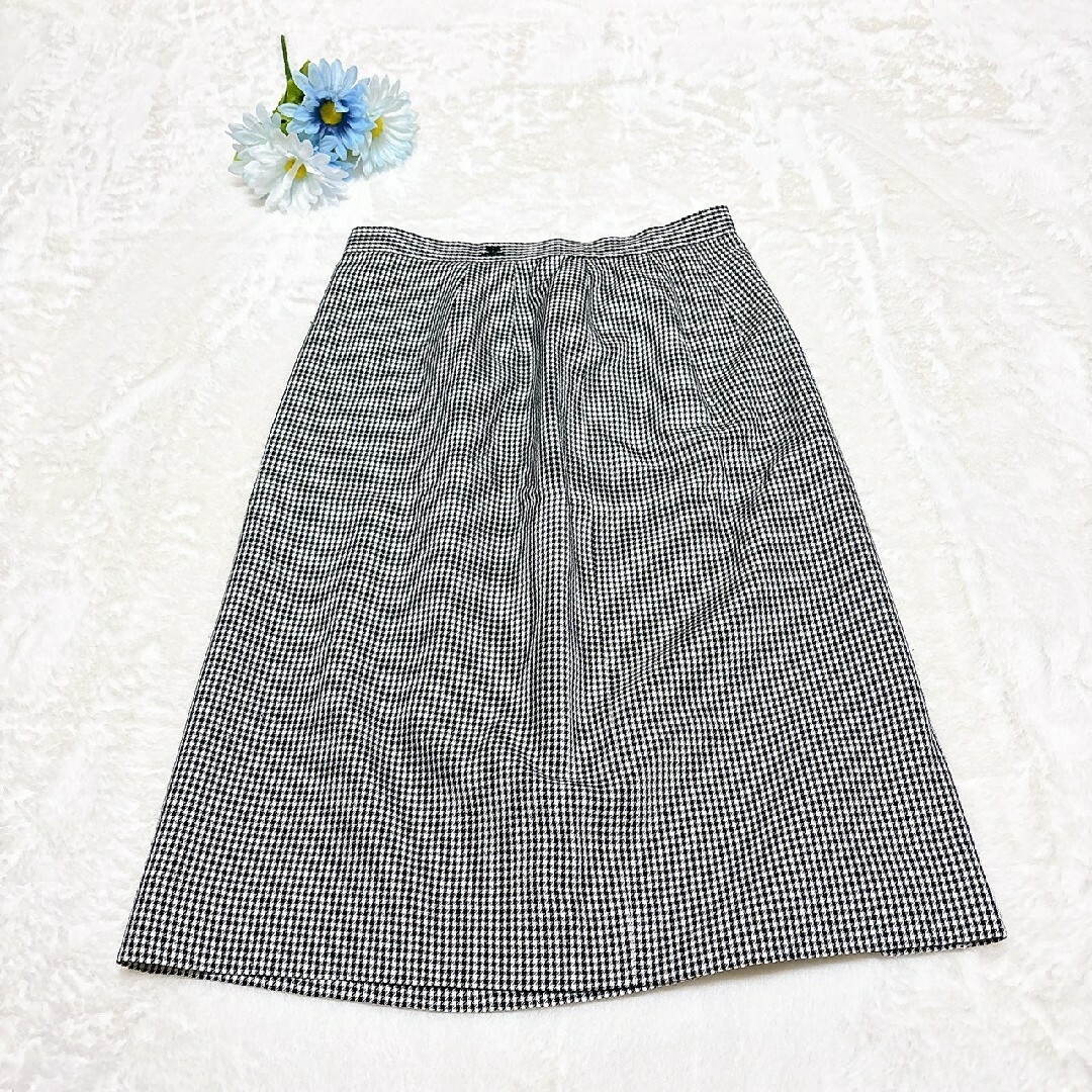 美品 クレージュ セットアップ スーツ 千鳥格子柄 11号 Lサイズ 美品 クレージュ セットアップ スーツ 千鳥格子柄 11号 Lサイズ