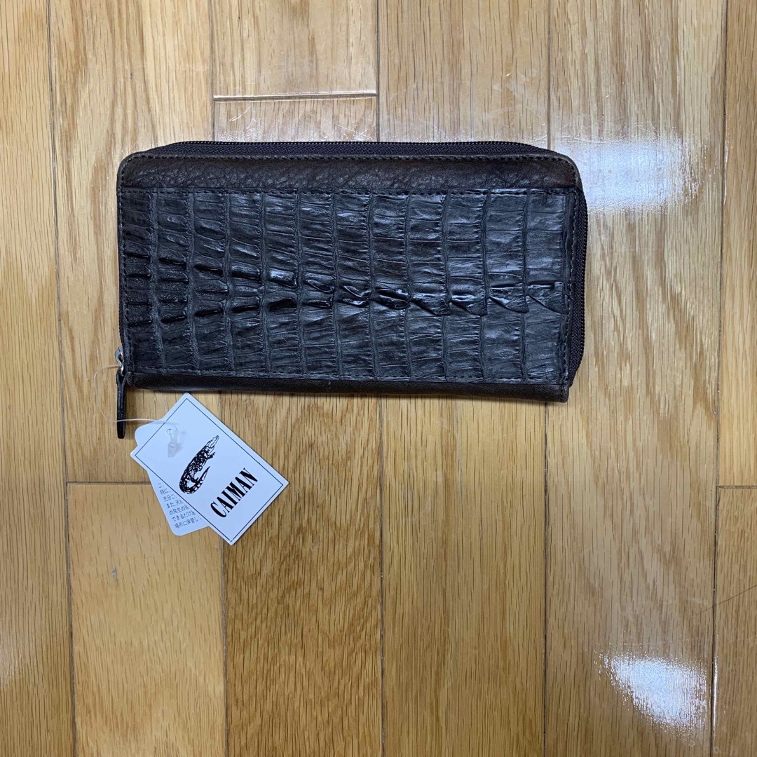 CAYMAN クロコダイルレザー 長財布 ダークブラウン CAYMAN クロコダイルレザー 長財布 ダークブラウン