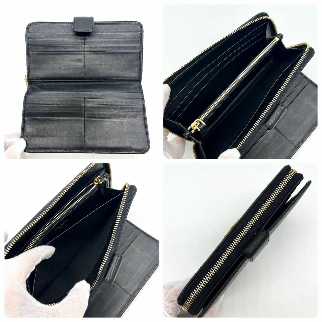 PRADA - 希少美品 プラダ ラウンドファスナー ヴィッテロムーブ PRADA - 希少美品 プラダ ラウンドファスナー ヴィッテロムーブ