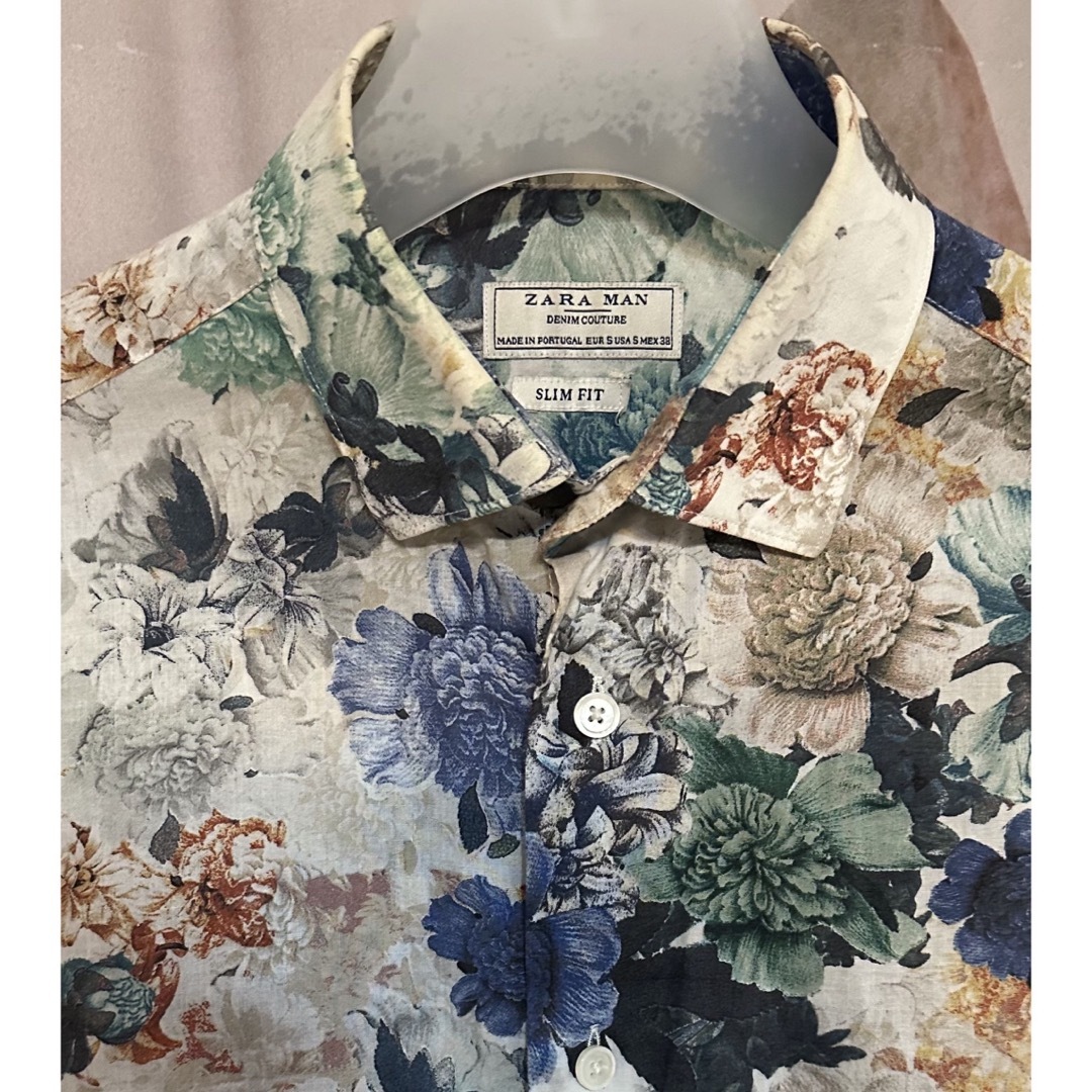 ZARA - ZARA MAN ザラ フローラル コットン 花柄シャツの通販 by ZARA - ZARA MAN ザラ フローラル コットン 花柄シャツの通販 by