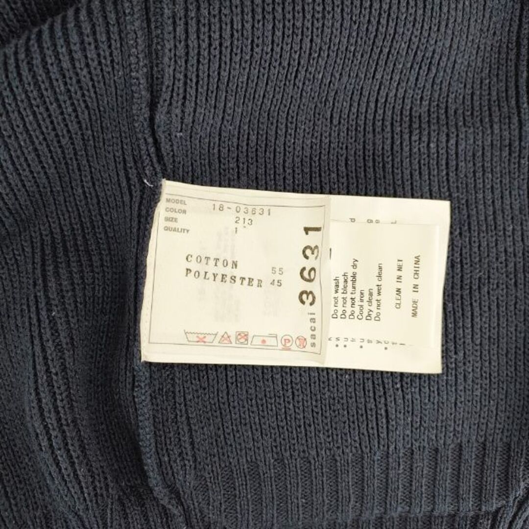 Sacai ロング コットンポリエステル 18-03631 カーディガン Sacai ロング コットンポリエステル 18-03631 カーディガン