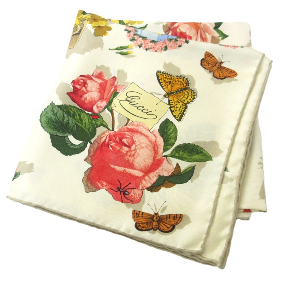 良品 GUCCI グッチ フローラ柄 花柄 ロゴ シルク100% スクエア 良品 GUCCI グッチ フローラ柄 花柄 ロゴ シルク100% スクエア