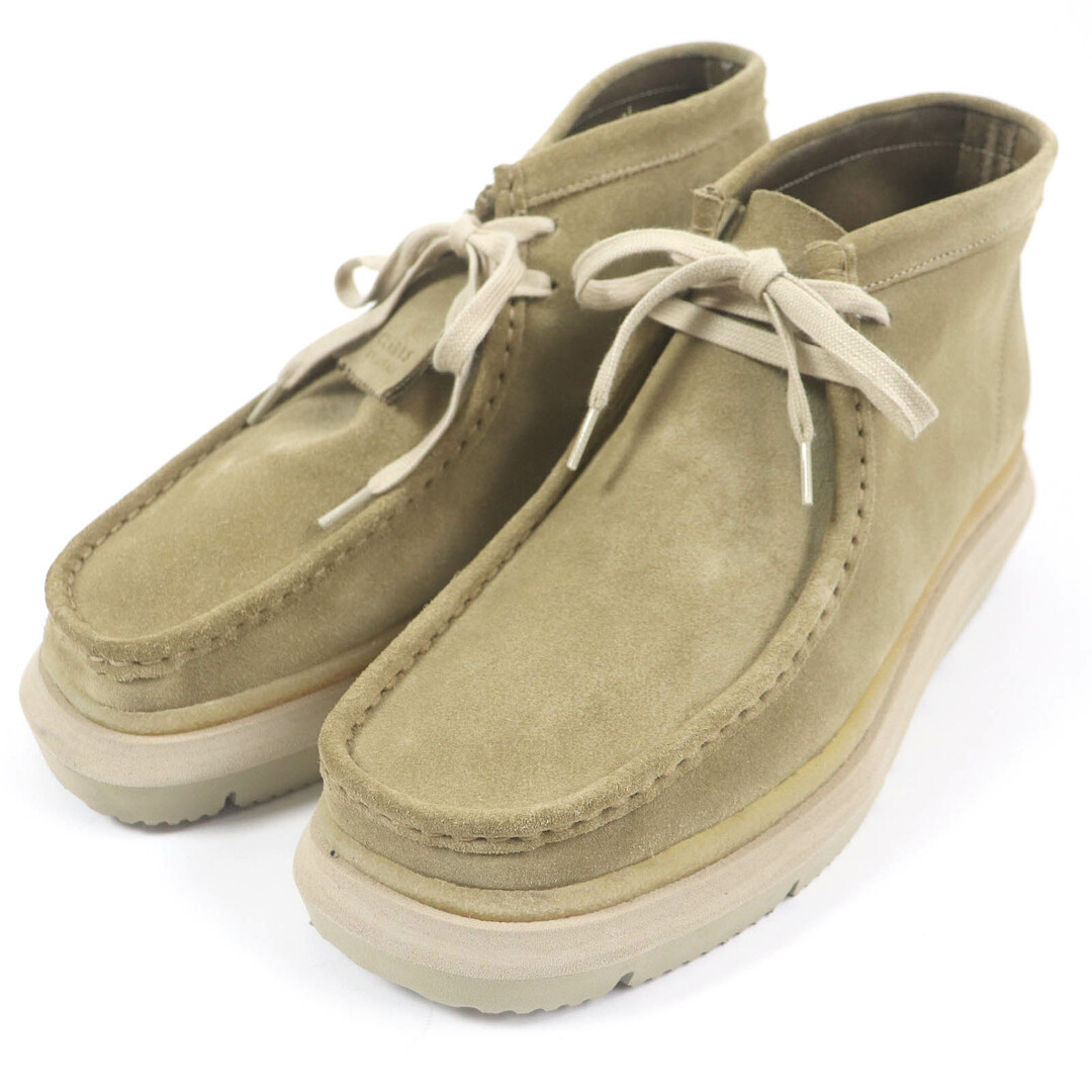 未使用品□sacai×Clarks サカイ×クラークス 23SS 23-03070M Hybrid Wallabee Boots スウェードレザー ワラビーブーツ ベージュ 6.5 箱付き メンズ