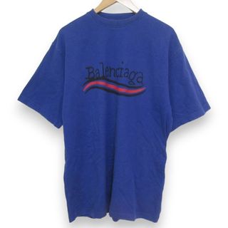 BALENCIAGA(Tシャツ/カットソー(半袖/袖なし) ・ ブルー BALENCIAGA(Tシャツ/カットソー(半袖/袖なし) ・ ブルー
