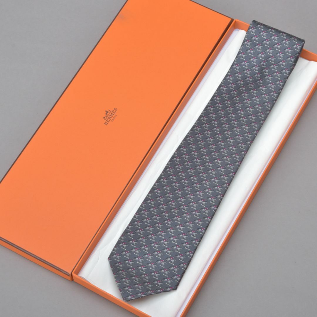 HERMES - 未使用◇HERMES エルメス 乗馬柄 ネクタイ シルク HERMES - 未使用◇HERMES エルメス 乗馬柄 ネクタイ シルク