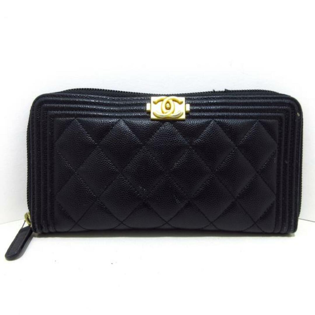 CHANEL(シャネル) 長財布美品 ボーイシャネル 黒×ゴールド ココ CHANEL(シャネル) 長財布美品 ボーイシャネル 黒×ゴールド ココ