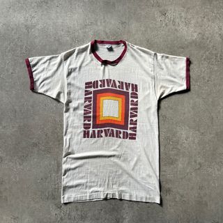 チャンピオン(Champion)の70s チャンピオン リンガーtシャツ USA製 L バーガンディ ハーバード(Tシャツ/カットソー(半袖/袖なし))