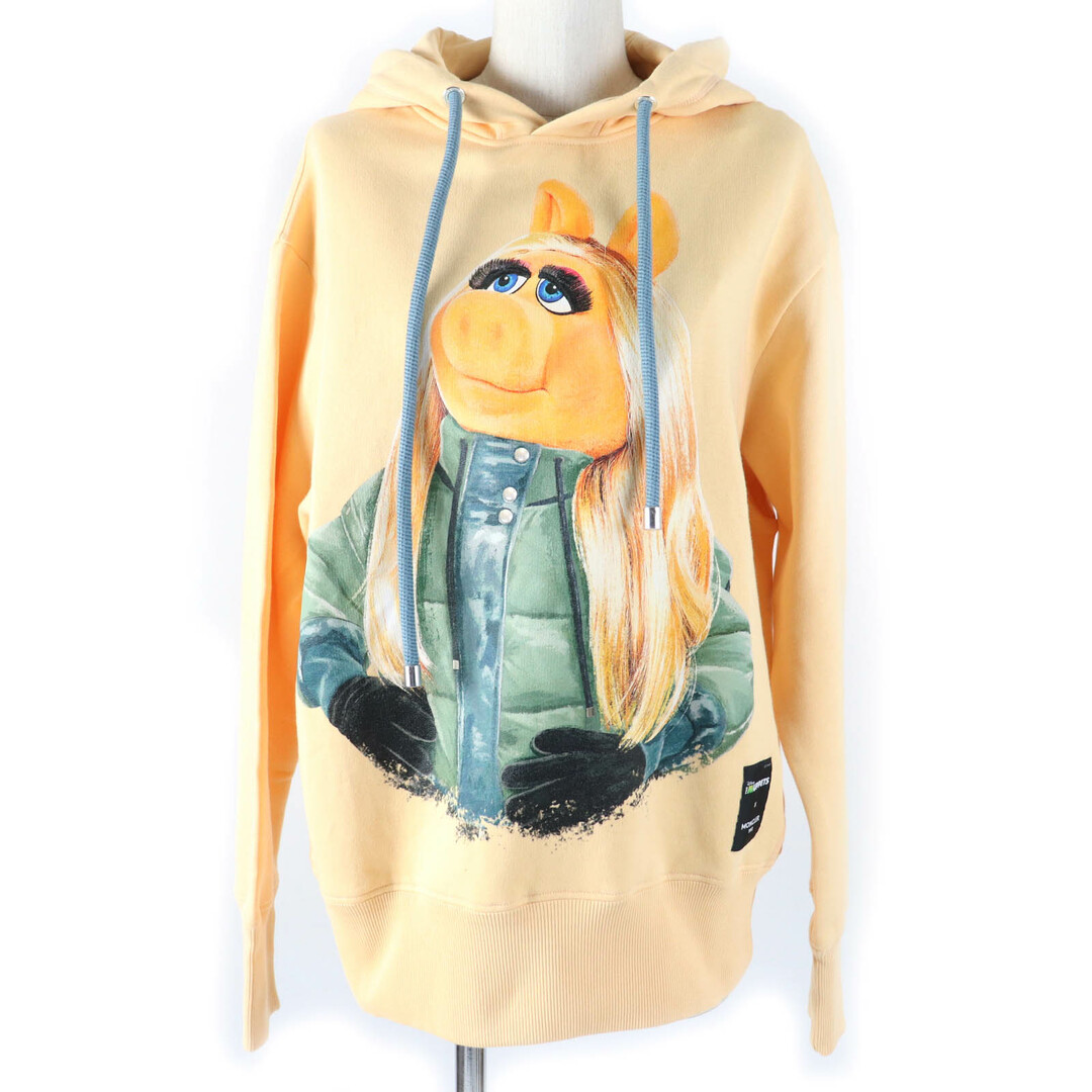 未使用品☆MONCLER GENIUS 2×Disney モンクレール ジーニアス 2×ディズニー 2022年製 コットン100％ マペット・ショー グラフィックプリント HOODIE スウェット オレンジ系 XS 正規品 レディース