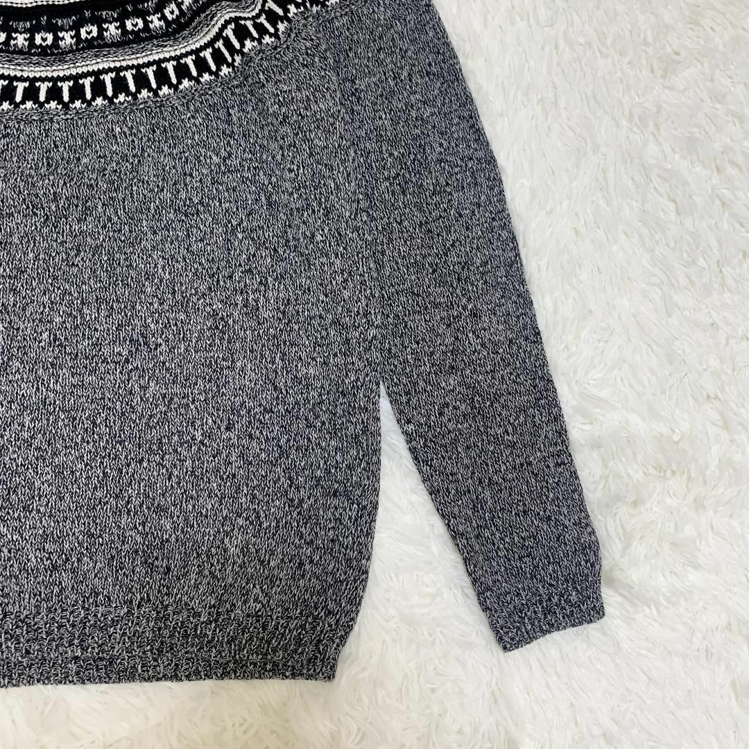 ザラ ZARA MAN ノルディック柄 ハイネック ニット M グレー ■ ザラ ZARA MAN ノルディック柄 ハイネック ニット M グレー ■