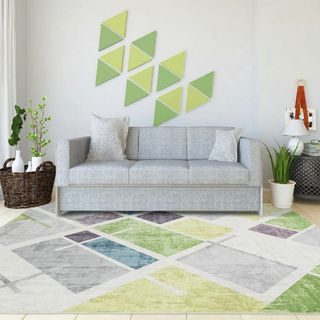 【色:01グリーン_サイズ:200x250cm［ラグ］約3畳】DECOMALL 