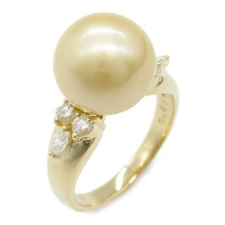 タサキ(TASAKI)のタサキ TASAKI ゴールデンパールリング リング・指輪 ジュエリー K18（イエローゴールド） ダイヤモンド ゴールデンパール レディース ゴールド系 / クリア系 【中古】(リング(指輪))