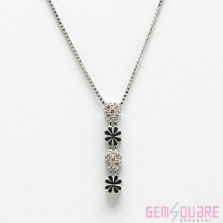 K18WG ダイヤモンド クローバーモチーフ ネックレス D0.06 2.65g 45cm 仕上げ済(ネックレス)