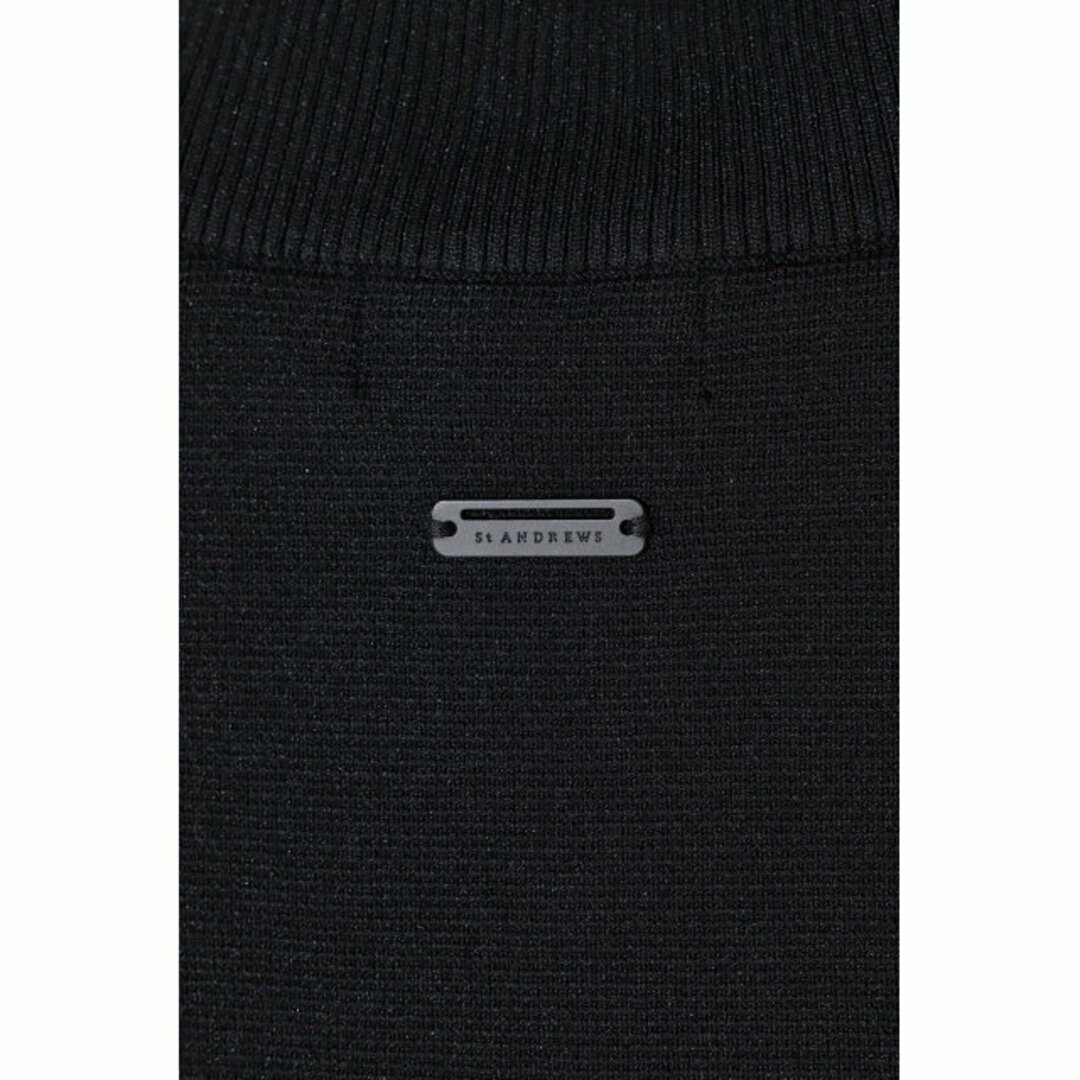 【ブラック】14G地柄千鳥裏付きフルジップアップニットベスト (MENS) その他のその他(その他)の商品写真
