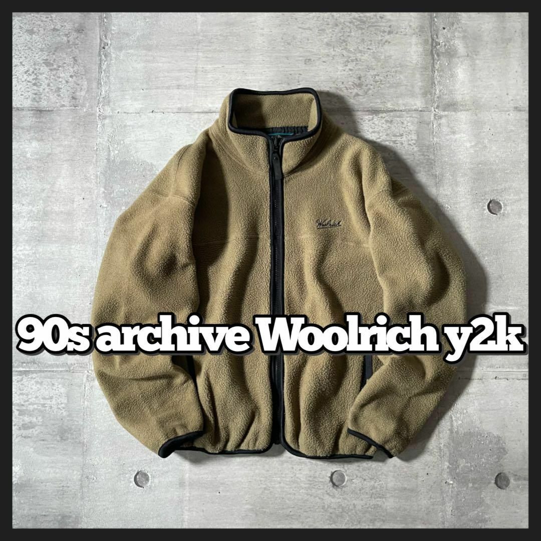 WOOLRICH - 90s vintage WOOLRICH フリースジャケット ジップ WOOLRICH - 90s vintage WOOLRICH フリースジャケット ジップ