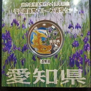 銀貨　地方自治法施行60周年記念 千円銀貨幣プルーフ貨幣　愛知県 純銀銀貨　１枚(金属工芸)