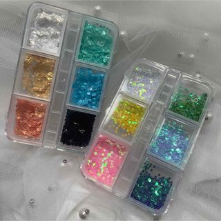 【ミニホログラム】ハート、星(ネイル用品)
