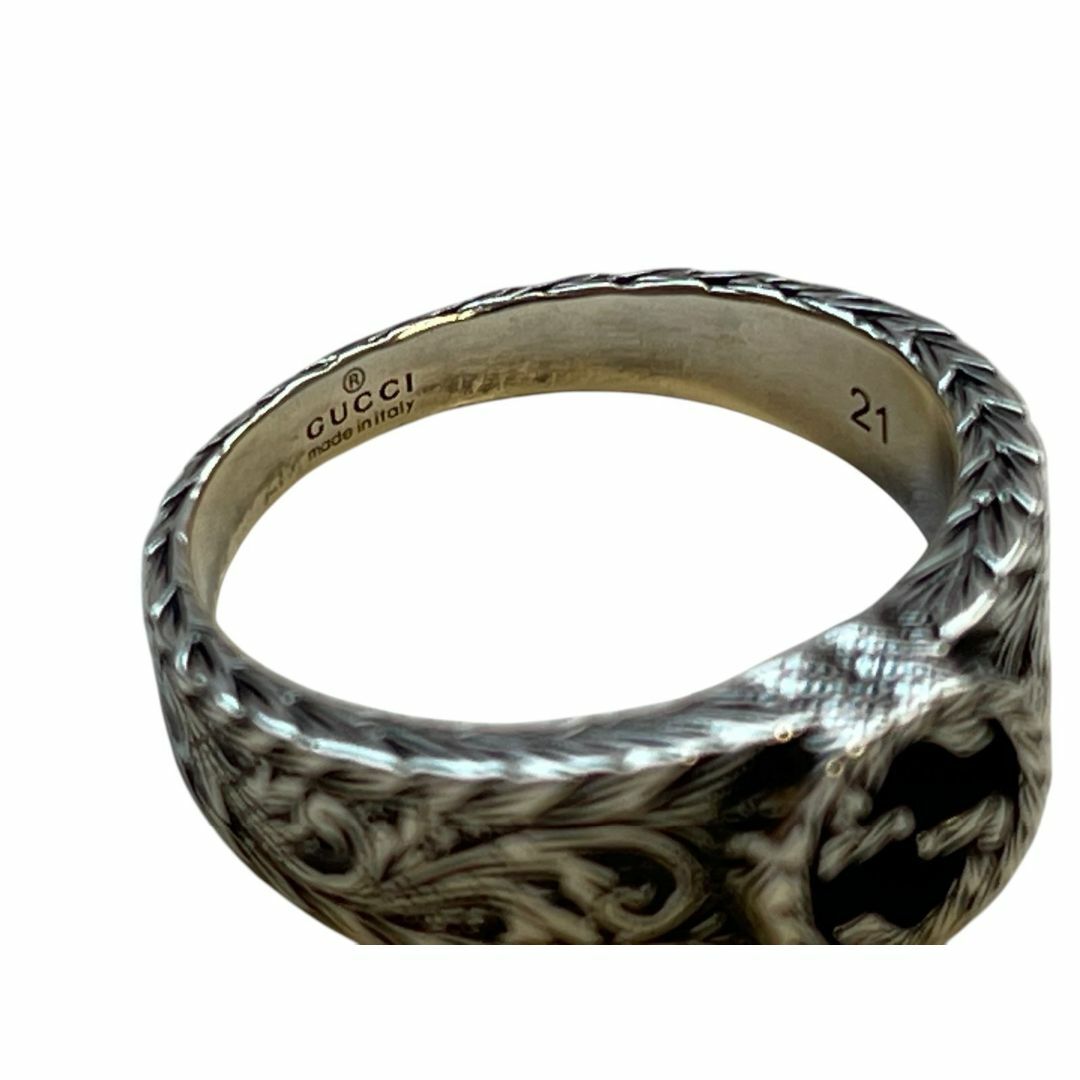 GUCCI グッチ インターロッキングG アラベスク リング #21 SV925 GUCCI グッチ インターロッキングG アラベスク リング #21 SV925
