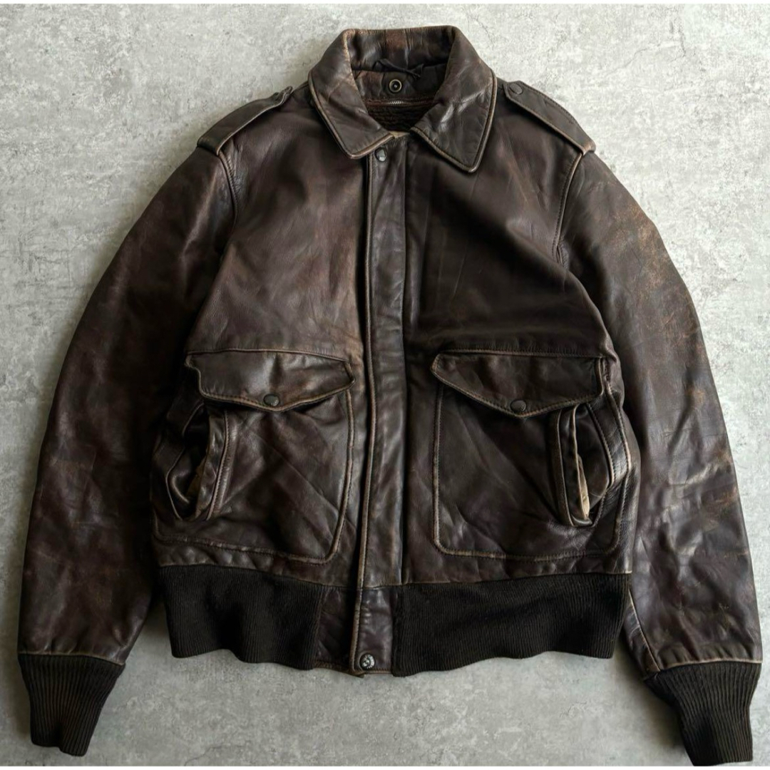 Schott NYC 184SMレザーフライトジャケット D.Brown Schott NYC 184SMレザーフライトジャケット D.Brown
