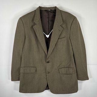 バーバリー(BURBERRY)の古着 90's/90年代 ヴィンテージ バーバリーズ Burberrys USA製 ヘリンボーン テーラードジャケット ブレザー スーツ  ブラウン系 メンズ(その他)