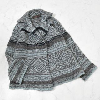 45r 美品 フロート天竺フリルブラウス ウール 襟付き 45r 美品 フロート天竺フリルブラウス ウール 襟付き