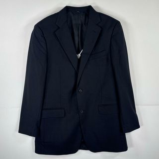 ブルックスブラザーズ(Brooks Brothers)の古着 ブルックスブラザーズ Brooks Brothers テーラードジャケット ブレザー ウール スーツ 大きいサイズ 40L  ネイビー ストライプ メンズ(その他)