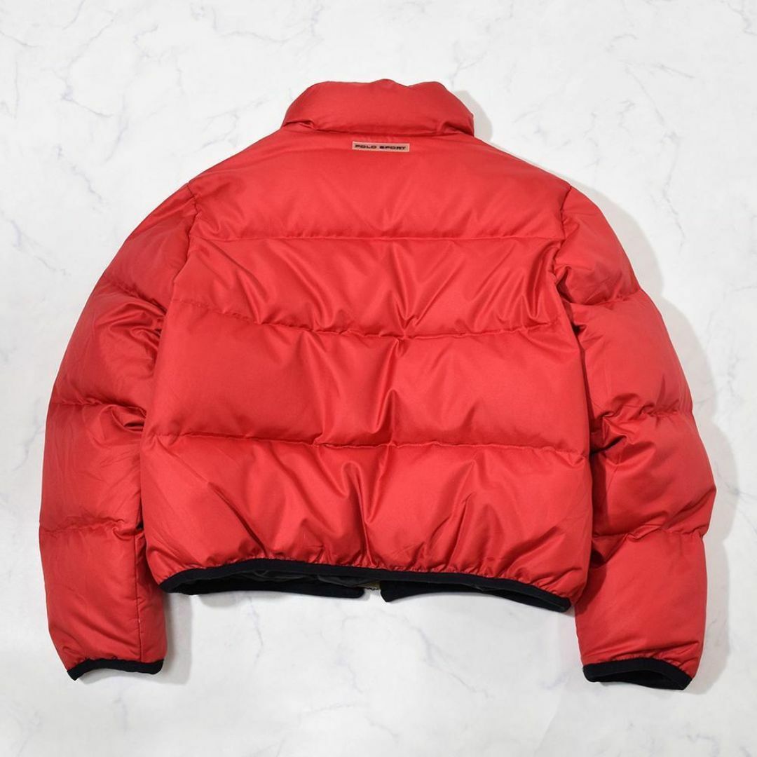 90s ラルフローレン POLO SPORT ヌプシ 短丈 ダウンジャケット 赤 90s ラルフローレン POLO SPORT ヌプシ 短丈 ダウンジャケット 赤