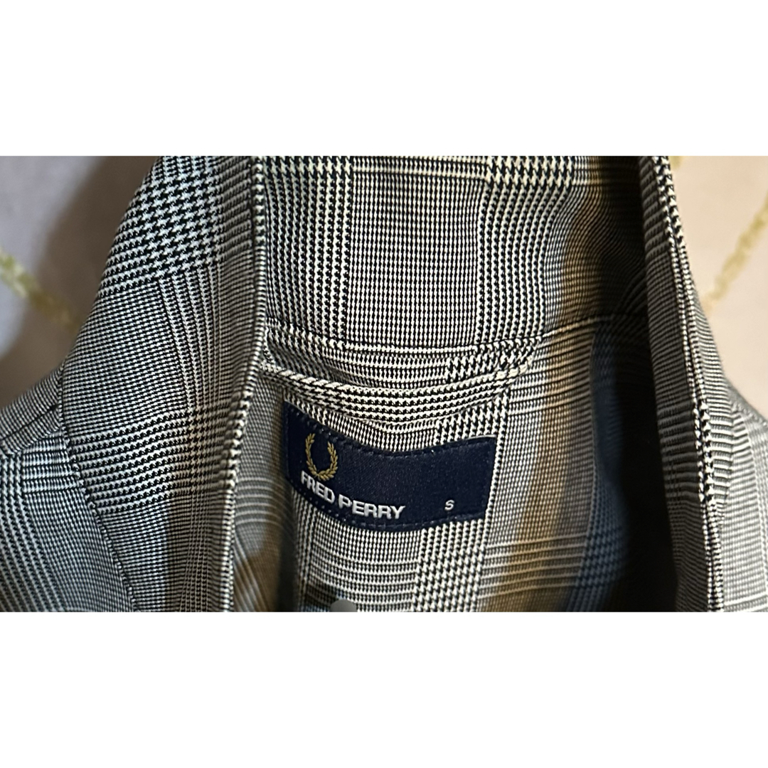 FRED PERRY - フレッドペリー 月桂樹 刺繍 グレンチェック FRED PERRY - フレッドペリー 月桂樹 刺繍 グレンチェック