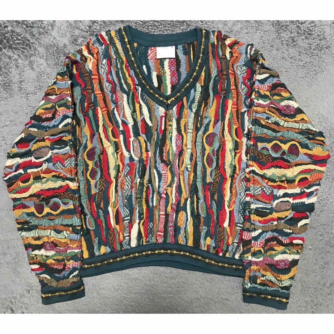 coogi マルチカラーVネックニット coogi マルチカラーVネックニット