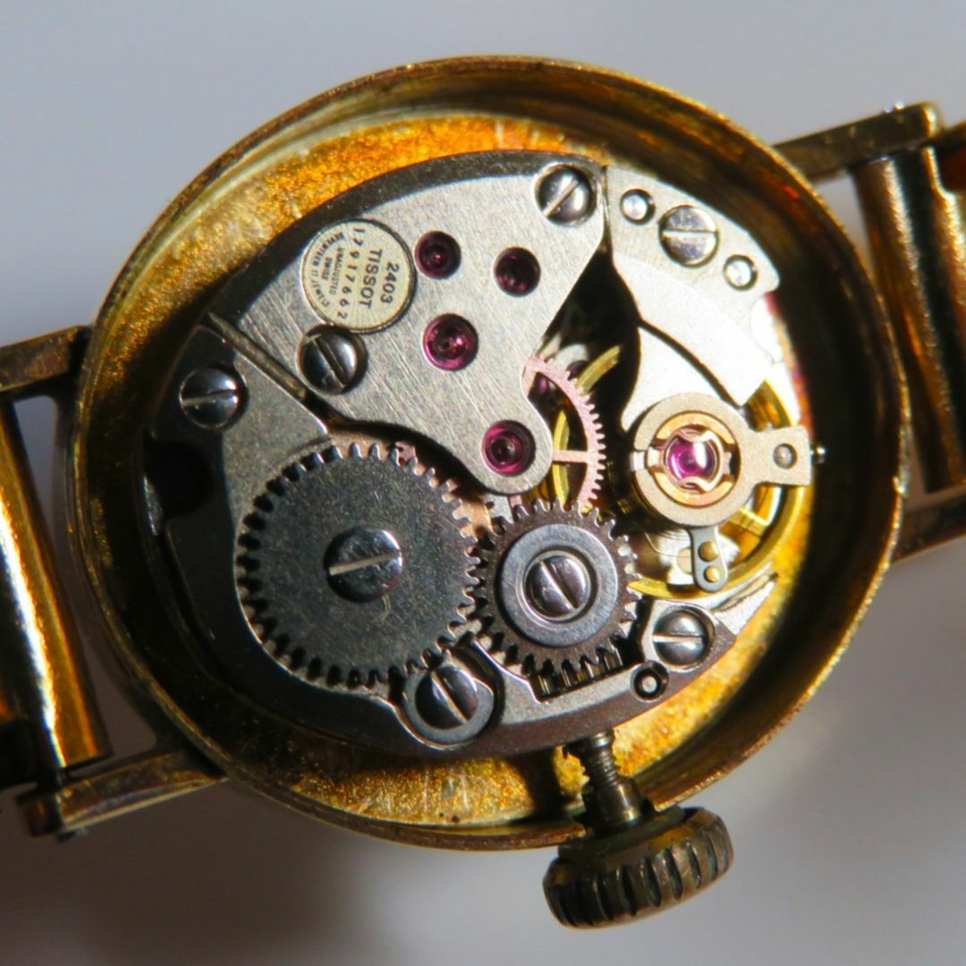 TISSOT - TISSOT STYLIST 手巻き腕時計 14K 金製 ビンテージ の TISSOT - TISSOT STYLIST 手巻き腕時計 14K 金製 ビンテージ の