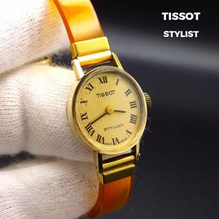 TISSOT - TISSOT STYLIST 手巻き腕時計 14K 金製 ビンテージ の TISSOT - TISSOT STYLIST 手巻き腕時計 14K 金製 ビンテージ の