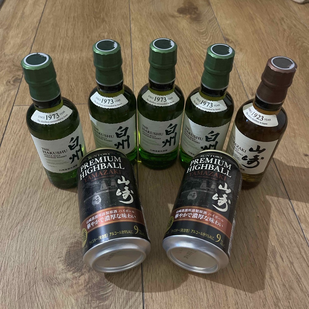 山崎 ☆ 白州 ☆ 180ml ミニボトル 5本 ☆ 山崎ハイボール缶 2本 山崎 ☆ 白州 ☆ 180ml ミニボトル 5本 ☆ 山崎ハイボール缶 2本