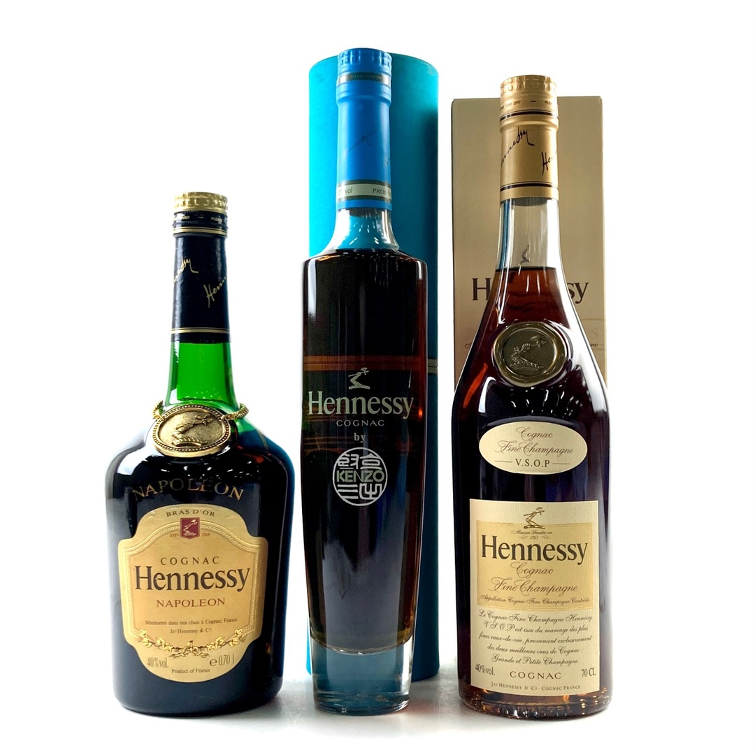 3本 ヘネシー ナポレオン ブラスドール ケンゾー VSOP 3本 ヘネシー ナポレオン ブラスドール ケンゾー VSOP