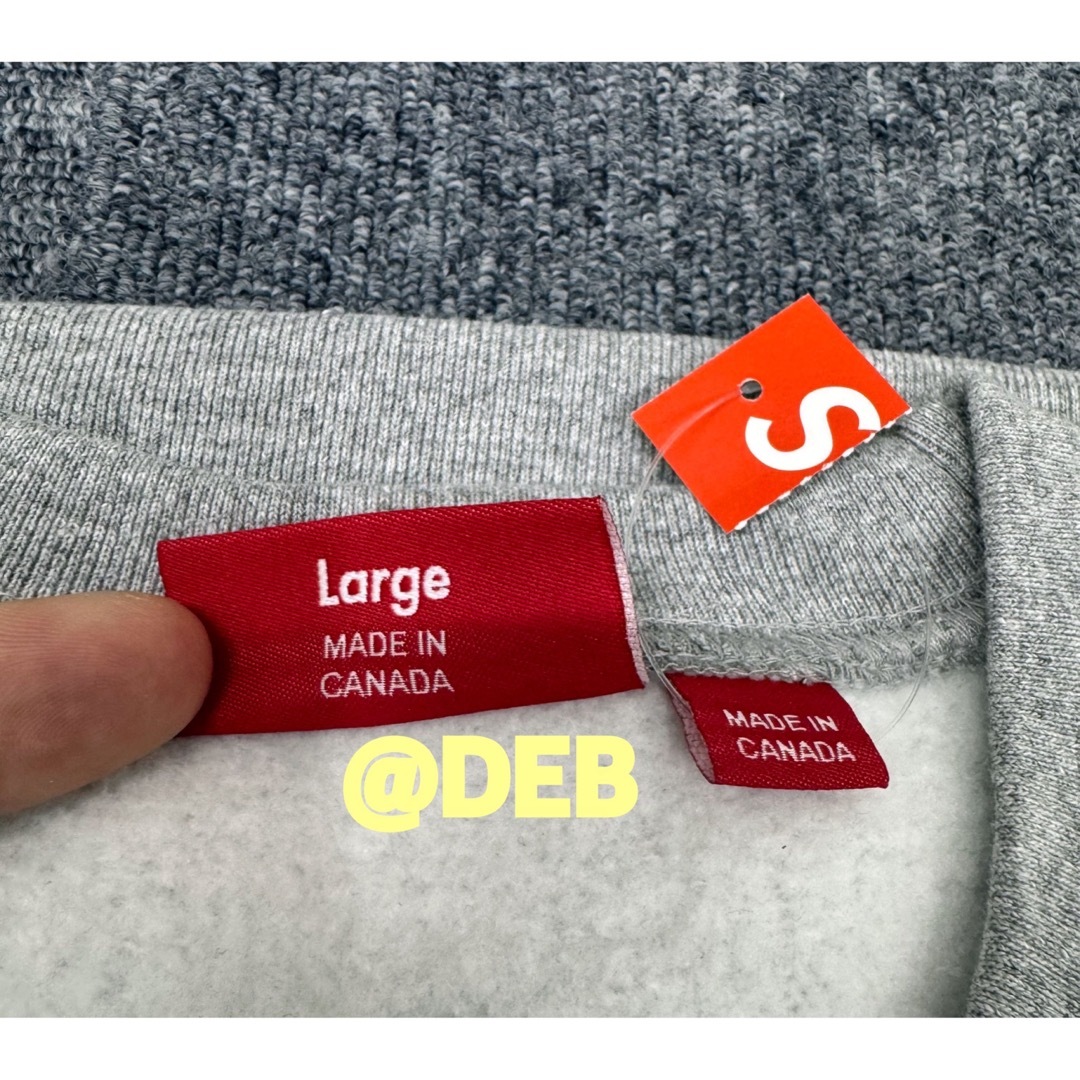 Supreme Small Box Crewneck Grey Lサイズ Supreme Small Box Crewneck Grey Lサイズ