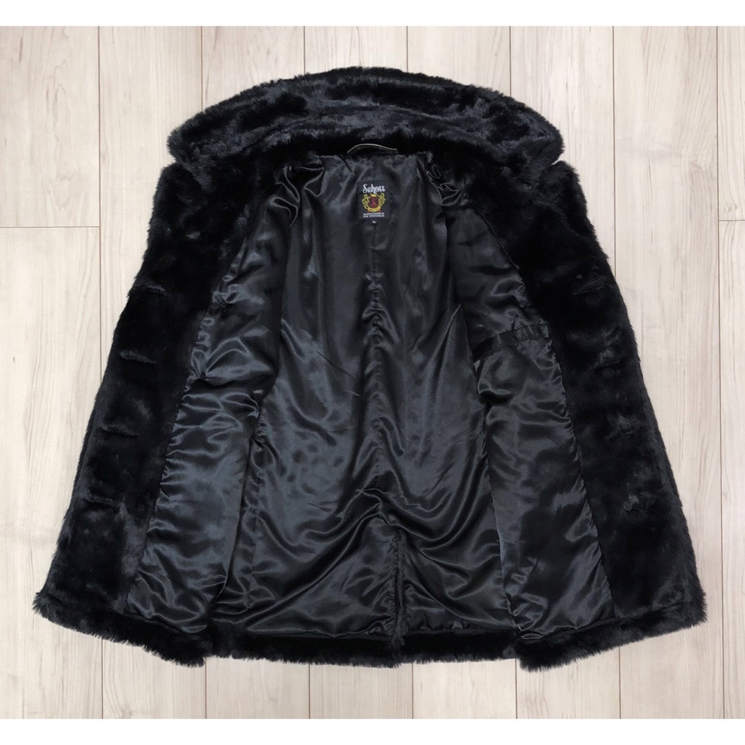 schott - M 良品 Schott フェイク ファー Pコート ピーコート schott - M 良品 Schott フェイク ファー Pコート ピーコート