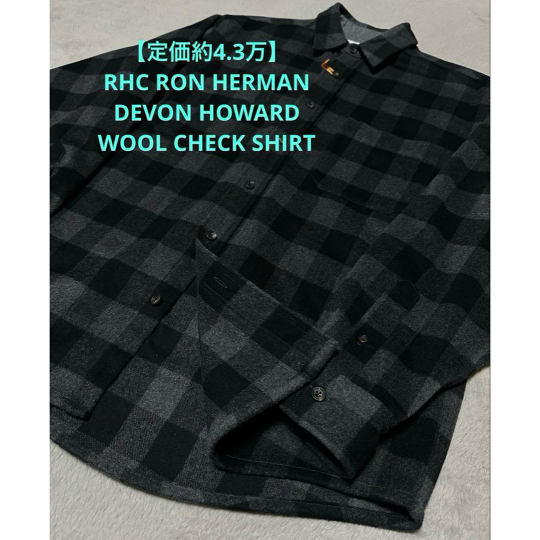 DEVON HOWARD RHC ネルシャツ チェック グレー L XL 相当 DEVON HOWARD RHC ネルシャツ チェック グレー L XL 相当