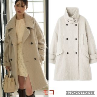 FRAY I.D - 新品未使用タグ付き FRAY I.Dヘリンボーンピーコート FRAY I.D - 新品未使用タグ付き FRAY I.Dヘリンボーンピーコート