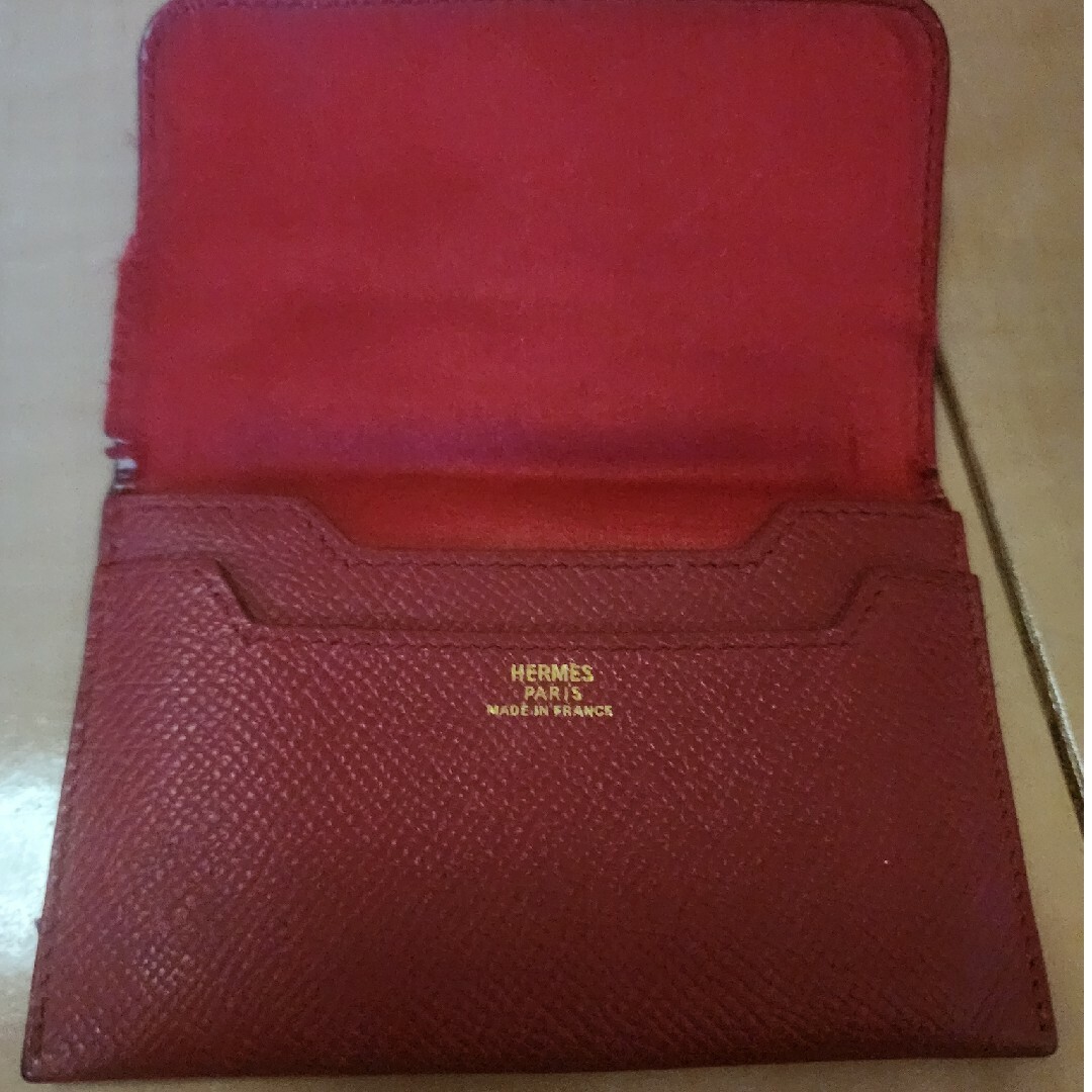 HERMES エルメス カードケース 赤 ベルベット HERMES エルメス カードケース 赤 ベルベット